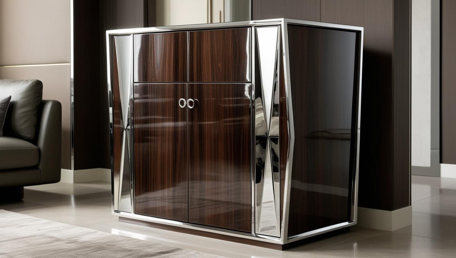 Tủ trang trí gỗ phong cách hiện đại