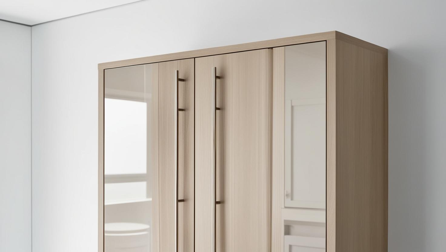 Tủ bát đĩa gỗ tích hợp giá treo