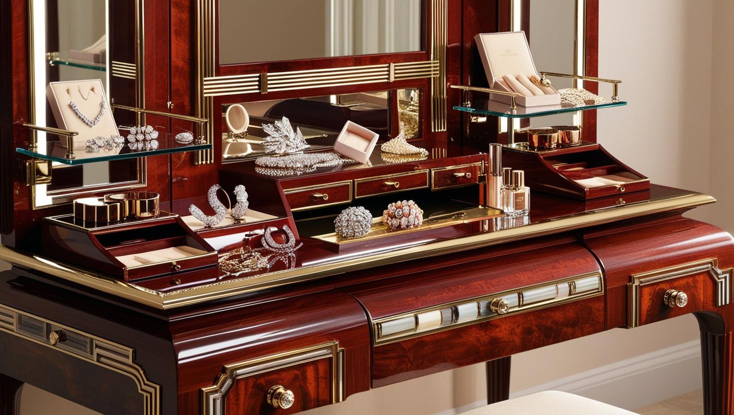 Bàn trang điểm gỗ mini cho phòng nhỏ