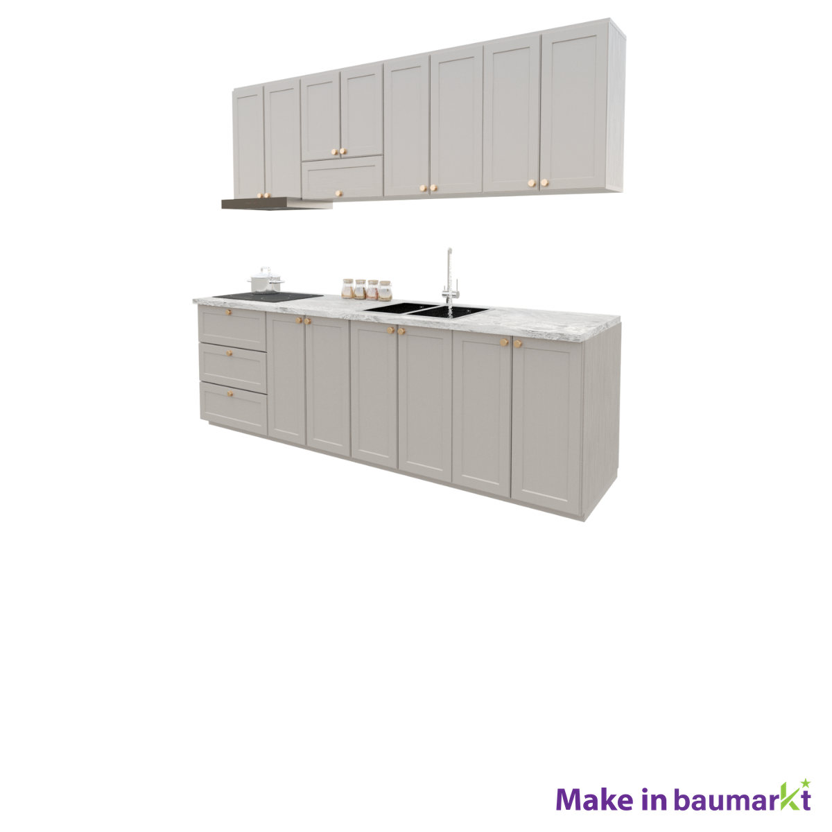 キッチンキャビネットシステム - 木製ディッシュキャビネット